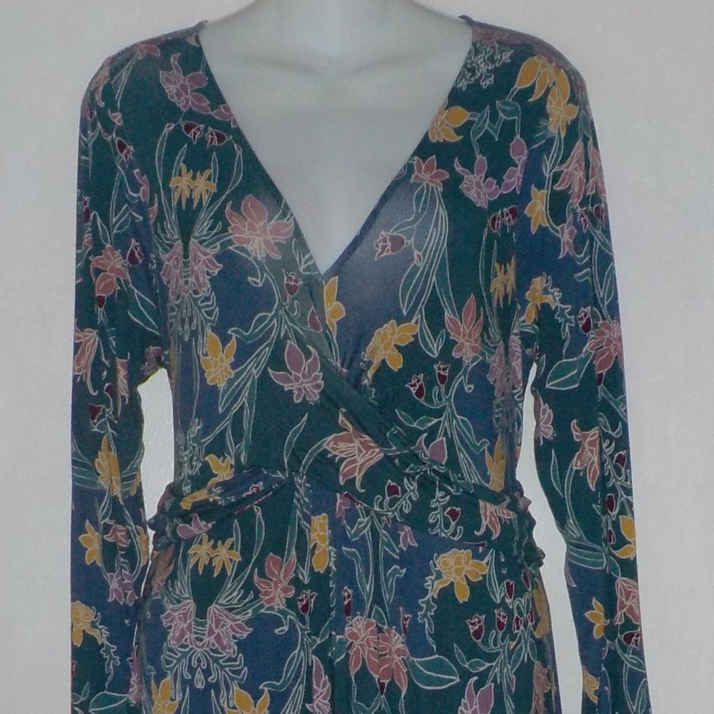 Jessica Simpson Maternity dress sz L 12 14 teal